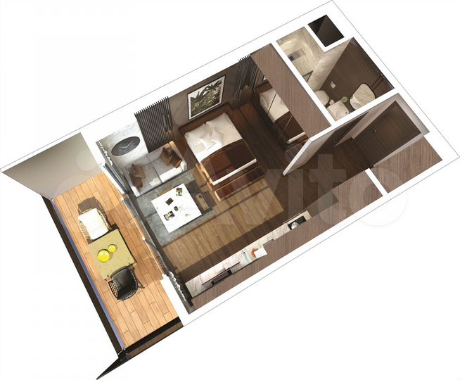 Квартира-студия, 50 м² (Кипр)