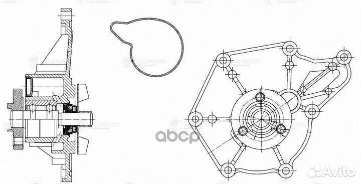 Насос водяной для а/м VW Touareg (02) /Audi Q5
