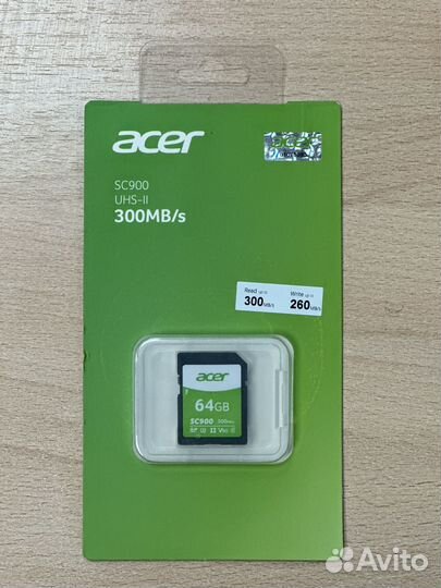 Acer 64GB UHS II V90 Super Speed 4K sdxc