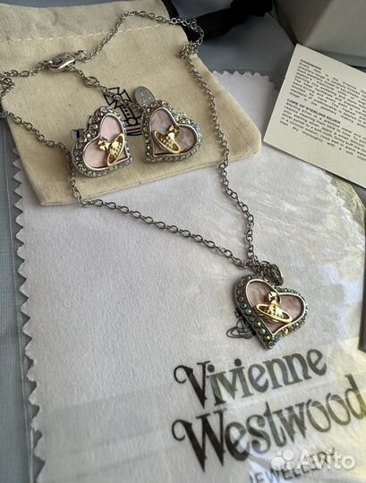 Серьги Vivienne Westwood ассиметричное сердце