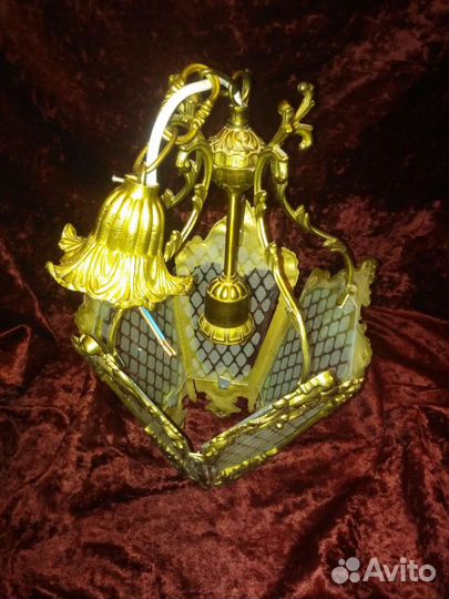 Люстра фонарь бронза СССР