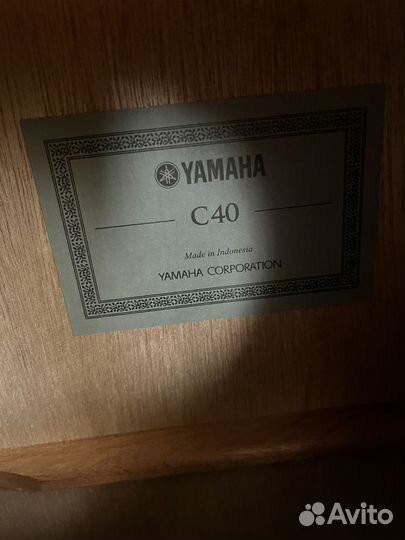 Гитара yamaha c40 с чехлом
