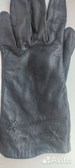 Перчатки женские кожаные