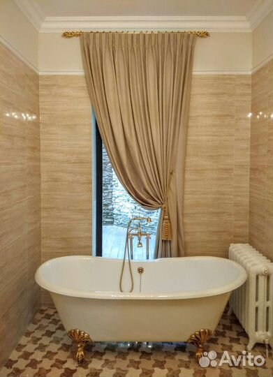 Дизайн, изготовление и навеска штор, жалюзи