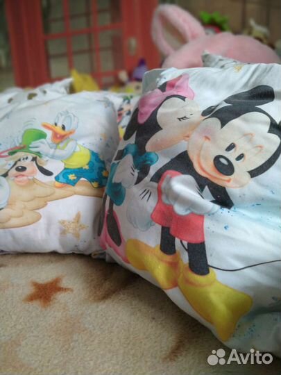 Бортики подушки в кроватку