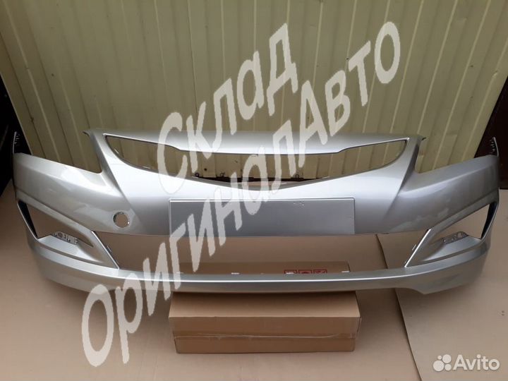 Бампер передний Хендай Солярис 14-17 UBS бежевый