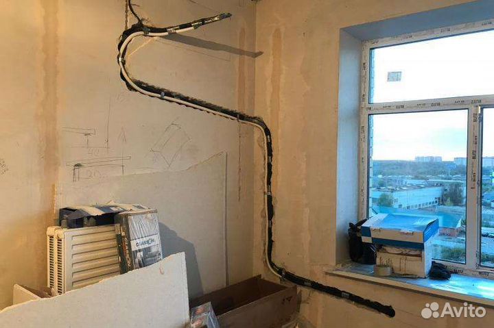 Установка кондиционера (медные трубы)