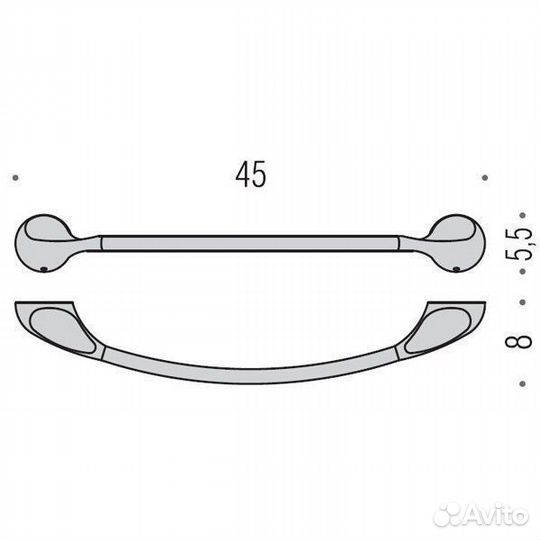 Металлический полотенцедержатель настенный Colombo