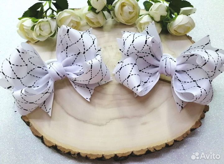 Бантики ручной работы. 2шт