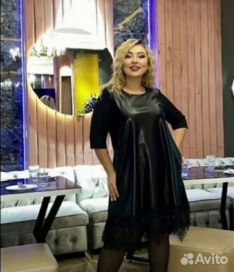 Платье новое экокожа 58 размер