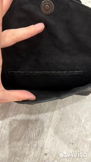 Клатч черный из кожи гигант питона