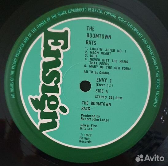 Boomtown Rats 6LP Коллекция виниловых пластинок