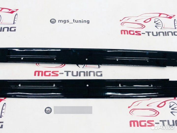 Лезвия порогов BMW 3 F30 M-Perfomance черные