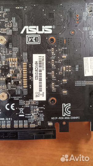 Видеокарта Asus RX560 4GB