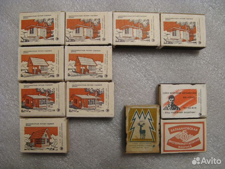 Спички СССР разные новые (шпон, картон)