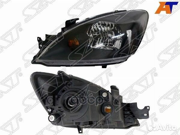 Фара mitsubishi lancer 03-10 LH черная (Евросве