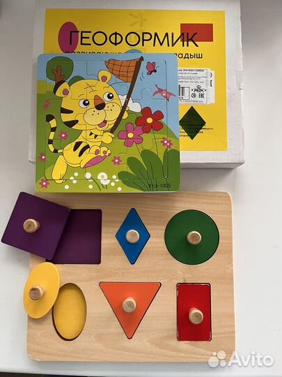 Развивающие игрушки пазлы, сортер, лото