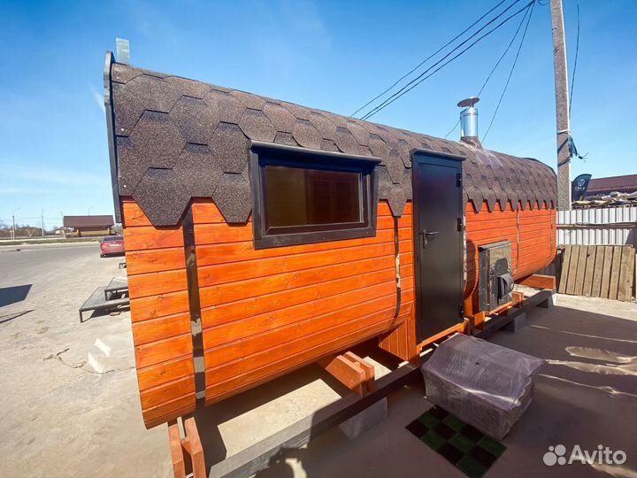 Баня бочка Квадро под ключ