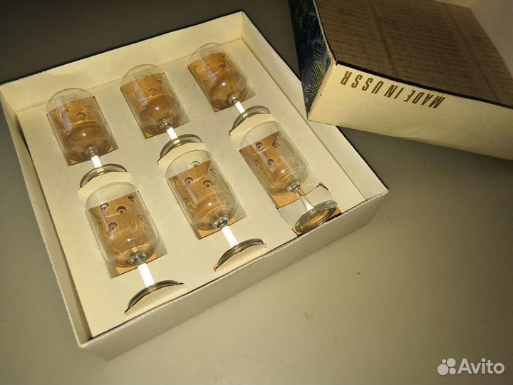 Хрустальные рюмки подарочный набор СССР