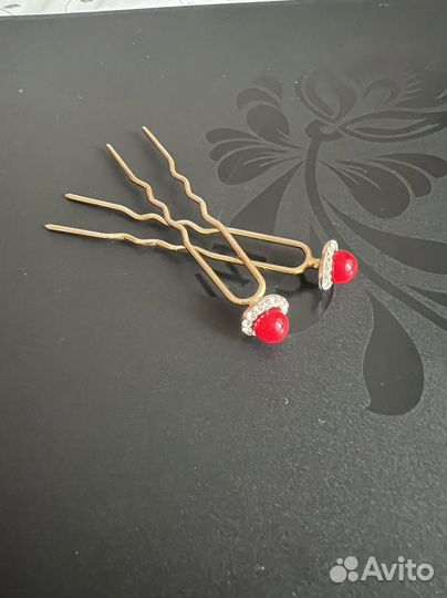 Шпилька для волос со стразами 2шт