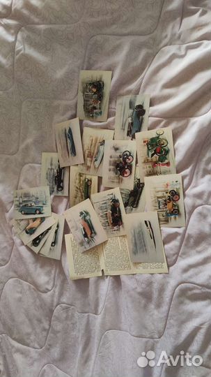 Коллекционные открытки набор Автомобили СССР