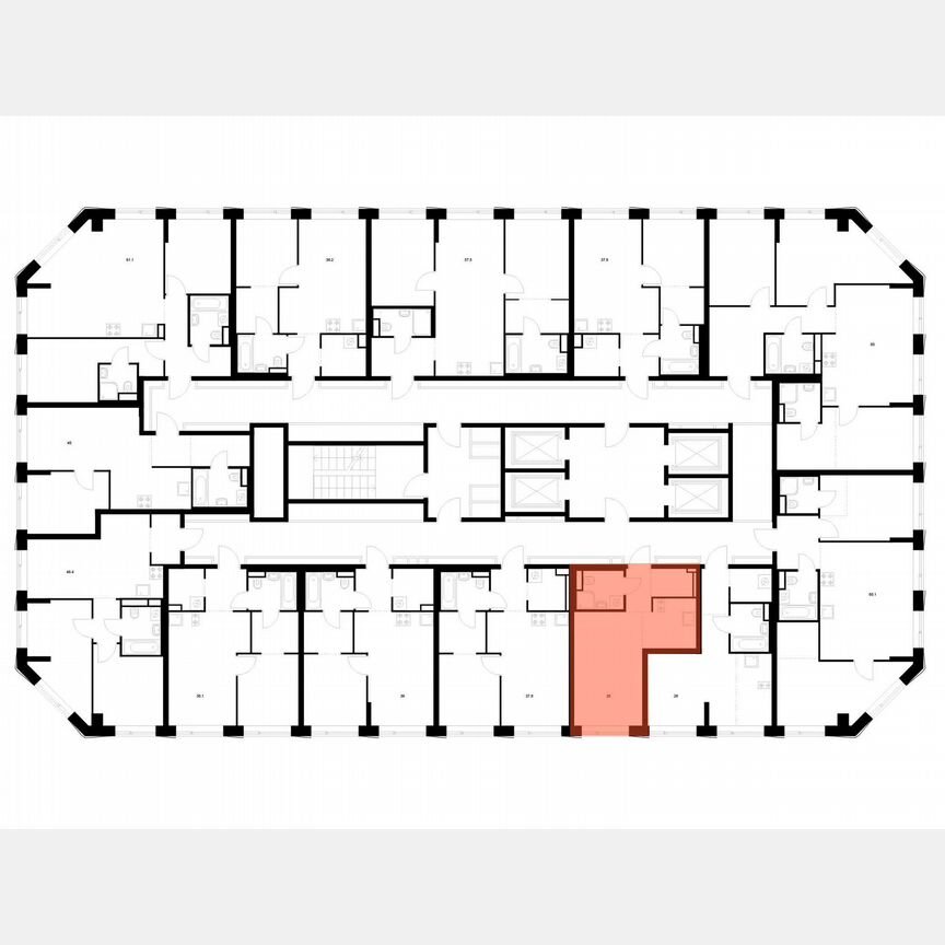 Квартира-студия, 28 м², 31/32 эт.