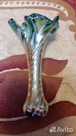 Вазы цветное стекло чехословакия