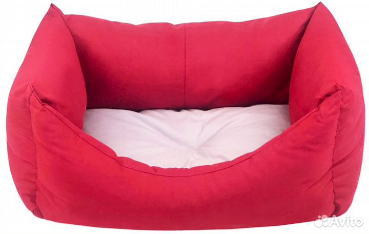 757111 лежанка пухлик поплин №1 37*28*20 см бордо
