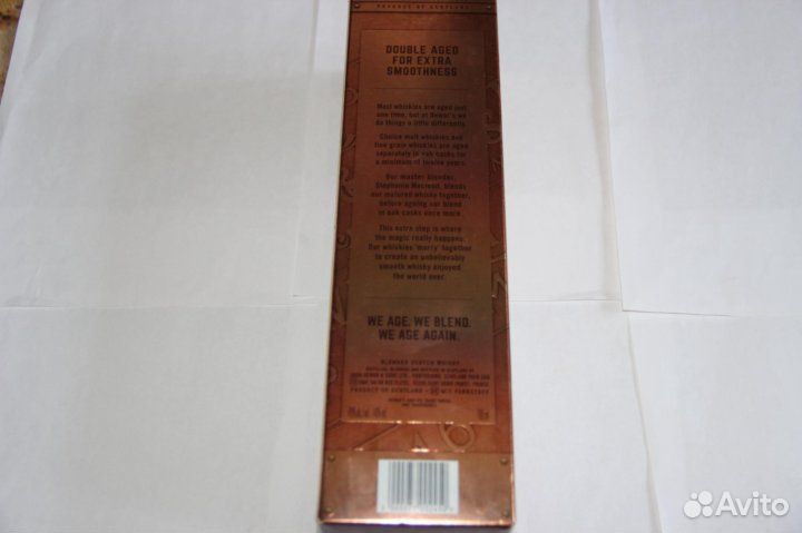 Упаковка коробка виски Dewars 12 лет