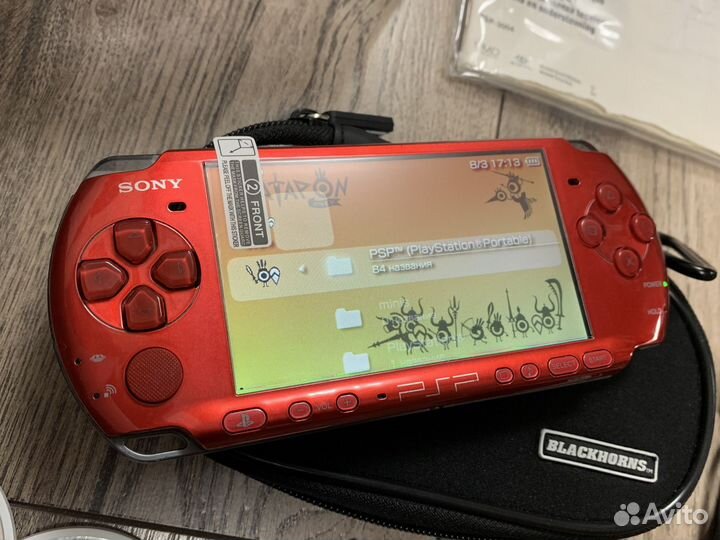 Sony PSP 3006 Radiant Red 64gb 7500 игр (комплект)