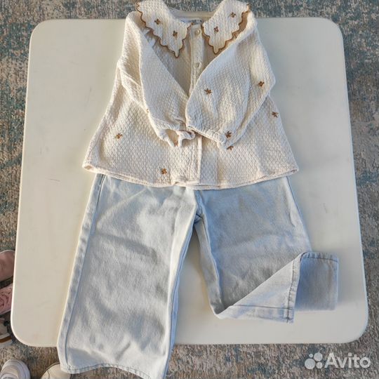 Рубашка и джинсы для девочки zara GJ 92