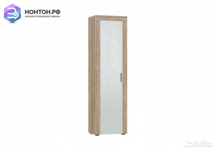 Пенал Ангара белый глянец / дуб сонома