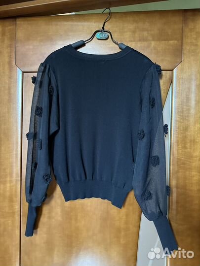 Кофта с прозрачными рукавами zara