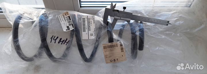 Пружина задняя Subaru Forester SG/S11 1шт оригинал