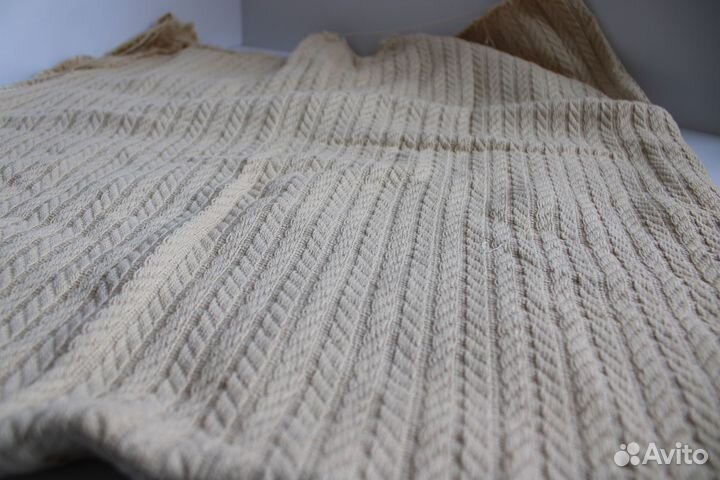 Хлопок. Вязанное полотно косичка