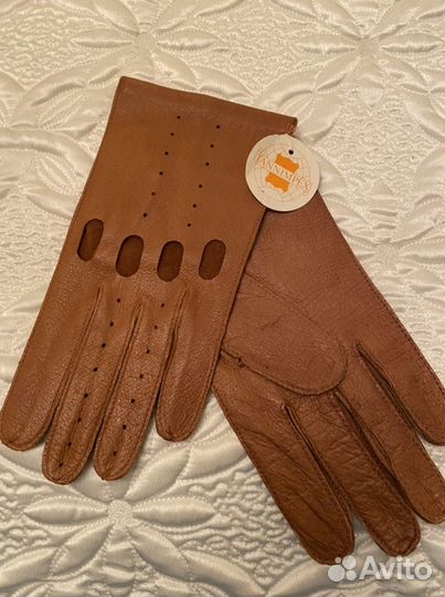 Мужские кожаные перчатки новые