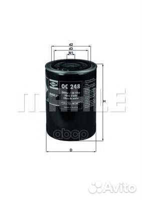 Фильтр масляный OC248 Mahle/Knecht