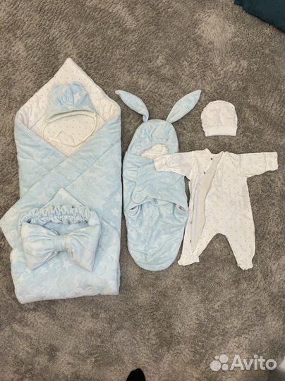 Конверт комплект на выписку для новорожденного