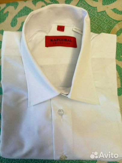 Рубашка белая на мальчика 158