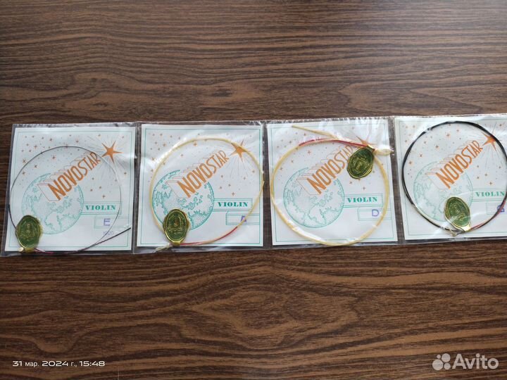 Струны для скрипки фирмы Novostar: E, A, D, G. Нов