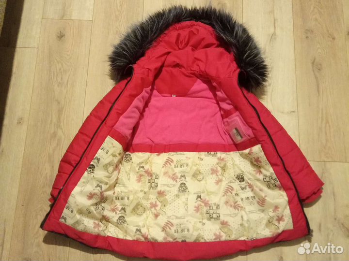 Пуховик для девочки 110-116