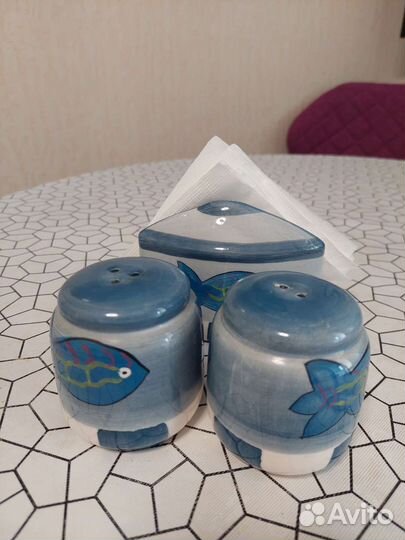 Набор салфетница, солянка, перечница