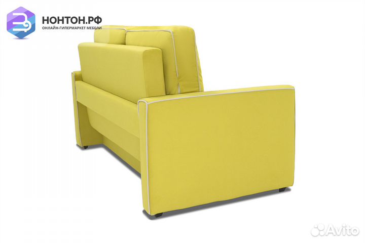Диван еврокнижка Леон горчичный