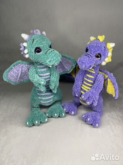 Дракон амигуруми вязанный