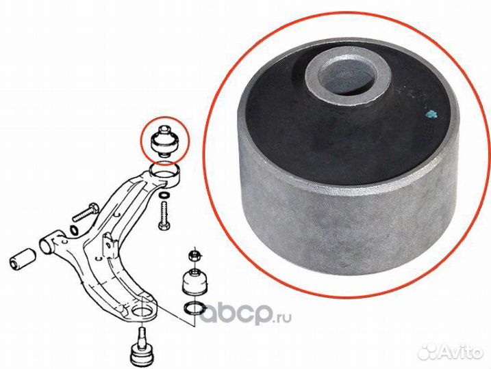 Сайлентблок переднего рычага задний Акцент Тагаз
