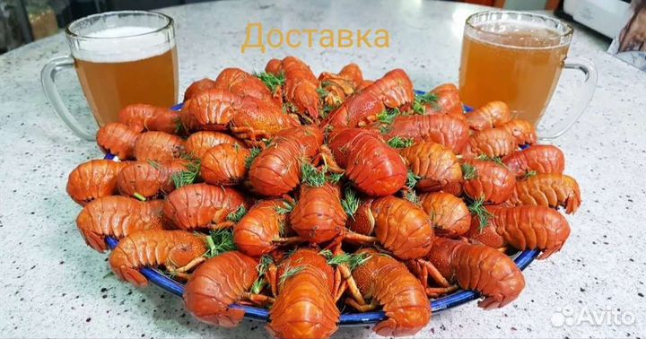 Раки живые и вареные