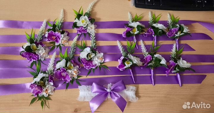 Бутоньерка браслет подвязка