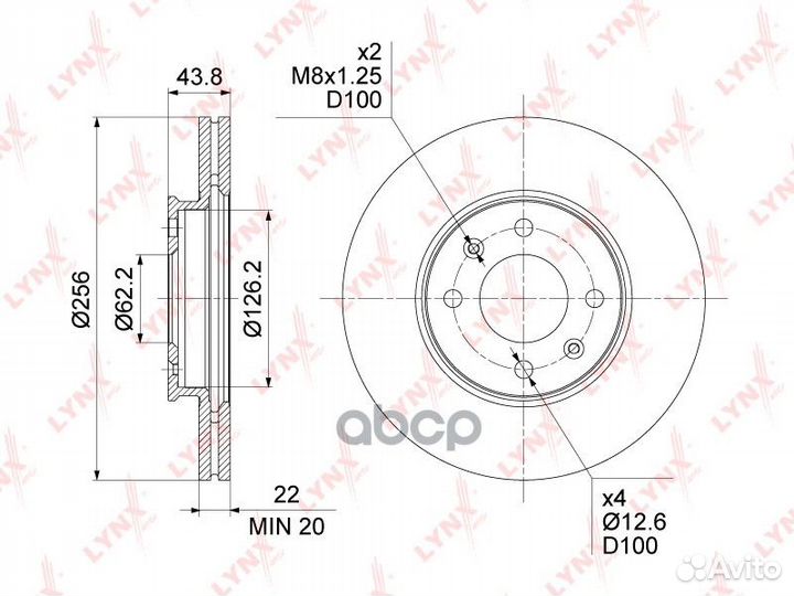 Диск тормозной перед BN1431 lynxauto