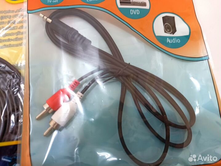 Кабель тюльпан RCA jack AUX в ассортименте