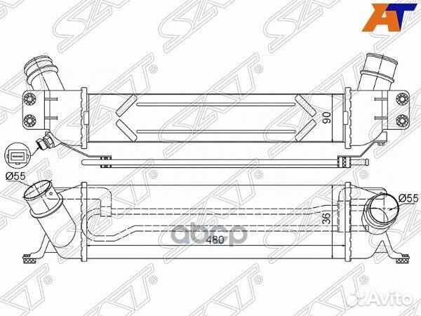 Интеркулер hyundai H-1/starex 07- ST-28190-4A700